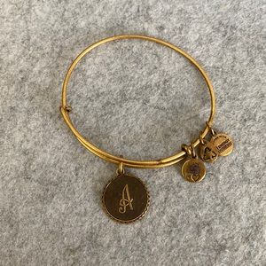 Alex and Ani “A” Charm Bangle